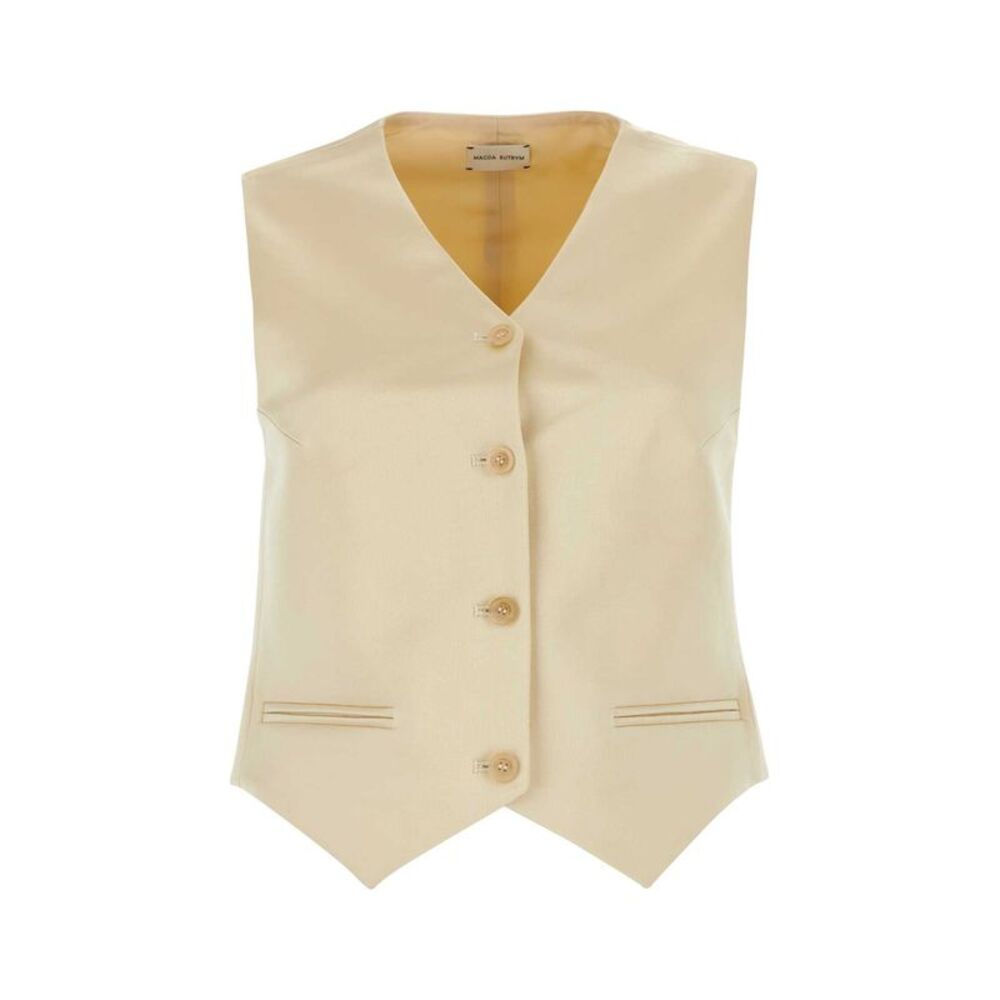 Magda Butrym Women Cream Cotton Blend Vest